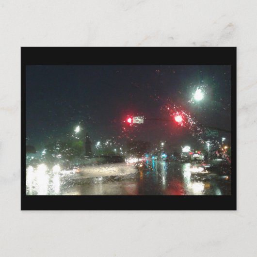 雨の降る家 ポストカード (正面)