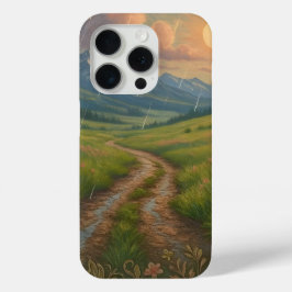 雨の降る山の朝 iPhone 15 PROケース