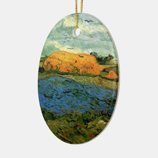 雨の降る空の下の干し草の山 (フィンセント・ファン・ゴッホ) セラミックオーナメント (左)