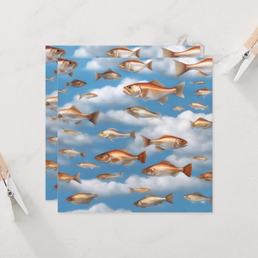 雨の降る魚 カード (正面/裏面インサイチュ)