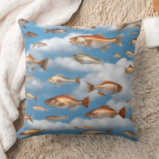 雨の降る魚 クッション (ブランケット)