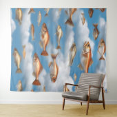 雨の降る魚 タペストリー (インサイチュ(横))