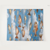 雨の降る魚 タペストリー (正面(横))