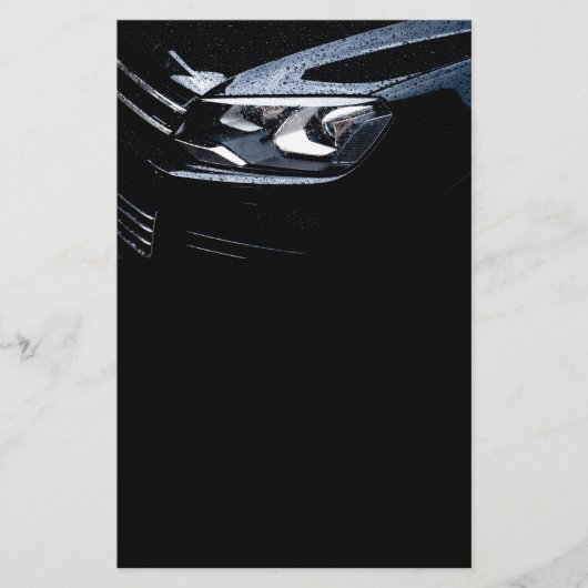 雨の降る黒車 チラシ (正面)