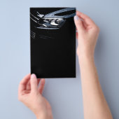 雨の降る黒車 チラシ (ハンドル)