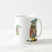 雨の雨がコーヒーマ遠くにグに行く コーヒーマグカップ (正面右)