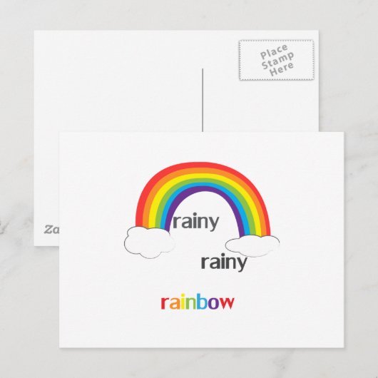 雨の雨の虹 ポストカード (正面/裏面)