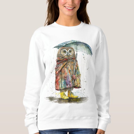 雨の雨の行くスウェット遠くにシャツ スウェットシャツ (正面)