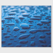 雨の雨滴 ラッピングペーパー (フラット)