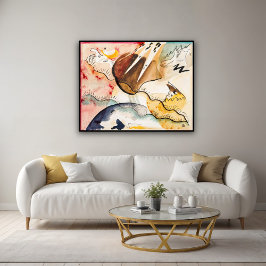 雨の風景(1911)スケッチバイワッシリー・カンディンスキー ポスター