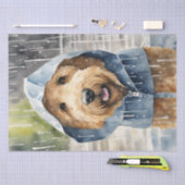 雨の黄金のドードルの冒険：デコパージュ 薄葉紙 (クラフト)