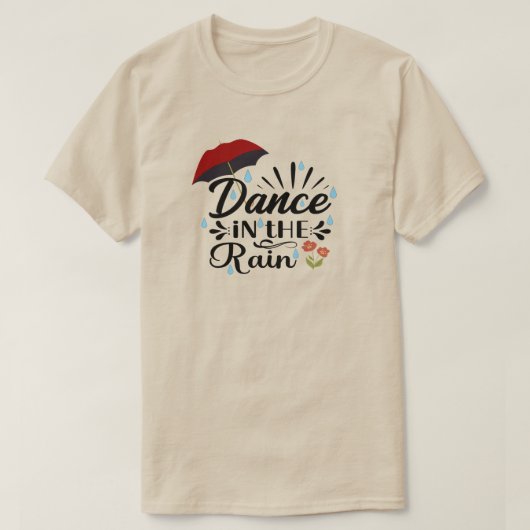 雨のTシャツで踊る Tシャツ (デザイン正面)