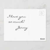 雨はおもしろいな歌うハートをストップことができません ポストカード (裏面)