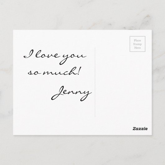 雨はおもしろいな歌うハートをストップことができません ポストカード (裏面)