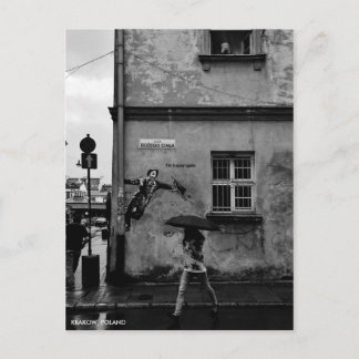 雨はがき内のシン，市文字 ポストカード