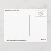 雨はがき内の雪だるま ポストカード (裏面)