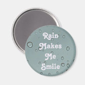 雨は私にスマイル水滴フォトレインドロップ マグネット (正面/裏面)