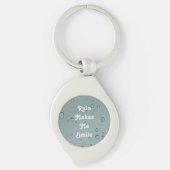 雨は私にスマイル雨滴写真の雨を作る キーホルダー (正面)