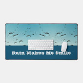 雨は私にスマイル雨滴写真の雨 デスクマット (キーボード&マウス)