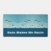 雨は私にスマイル雨滴写真の雨 デスクマット (正面)