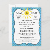 雨またはシャイン懇親会、パーティーまたはイベント日付の保存 案内ポストカード (正面/裏面)