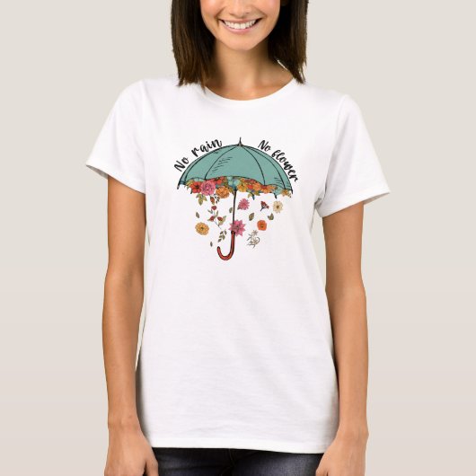 雨も降らず花も降らぬ。精神衛生 Tシャツ (正面)