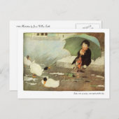 雨よ、行っておくれよという童謡 ポストカード (正面/裏面)