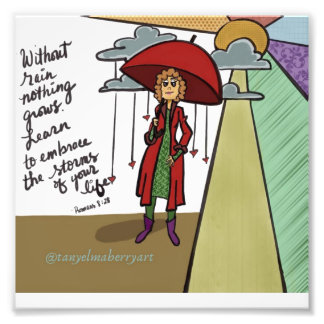 雨を受け入れる フォトプリント           