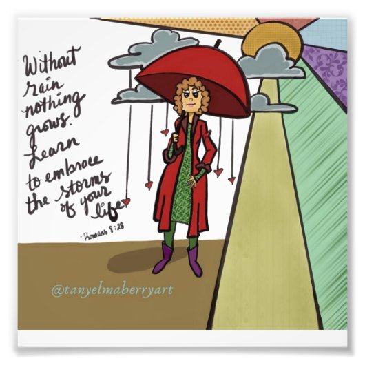 雨を受け入れる フォトプリント            (正面)