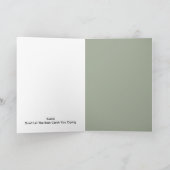 雨を待っているサセックススパニエル犬 カード (内部)