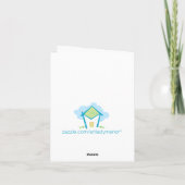 雨を持つデイジーはすべての行事Notecardを落とします サンキューカード (裏面)