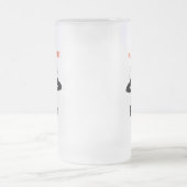 雨を降らせる（バスケットボール）すりガラスのビアマグ フロストグラスビールジョッキ (中央)