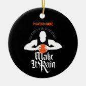 雨を降らせる(バスケットボール)セラミックオーナメント セラミックオーナメント (正面)