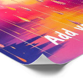 雨カラフルが自然水色を落とす ポスター (角)