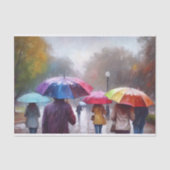 雨カラフルの傘 薄葉紙 (正面)