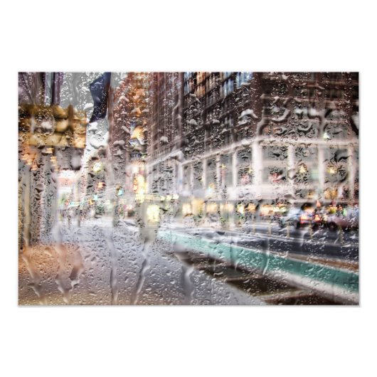 雨カラフルの日NYC抽象芸術 フォトプリント            (正面)