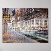 雨カラフルの日NYC抽象芸術 ポスター (正面)