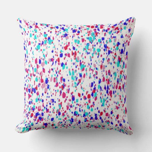 雨カラフル柄枕 クッション (正面)