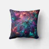 雨カラフル離れ滴の有る クッション (裏面)