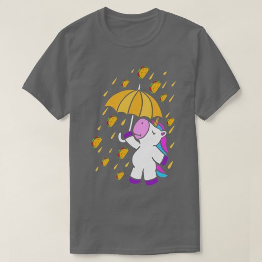 雨タコスUnicorn Cinco De Mayoメキシコ料理 Tシャツ (デザイン正面)