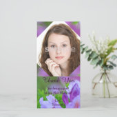 雨バルミツワーの後のシャクナゲは感謝していしています サンキューカード (スタンド正面)