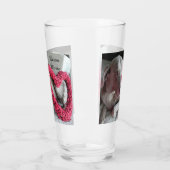 雨パーソナライズされたのハート- Weimeraner Dog Glass タンブラーグラス (左)