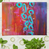 "雨パーティーI"タオル キッチンタオル (折り畳み)