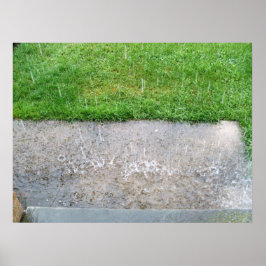 雨プリント ポスター