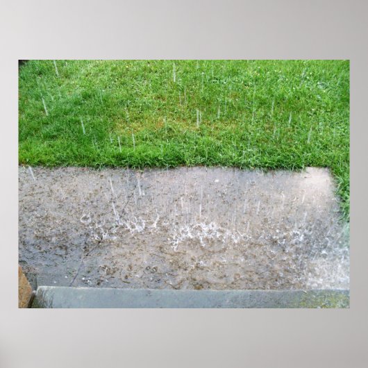 雨プリント ポスター (正面)