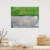 雨プリント ポスター (キッチン)