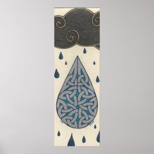 雨プリント ポスター (正面)