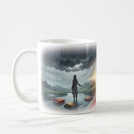 雨上がりの陽光マグ コーヒーマグカップ (左)
