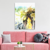 雨下りの海藻・消えるビーチ キャンバスプリント (インサイチュ (リビング))