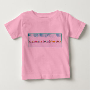 雨乳児のワイシャツで歌っている鳥 ベビーTシャツ